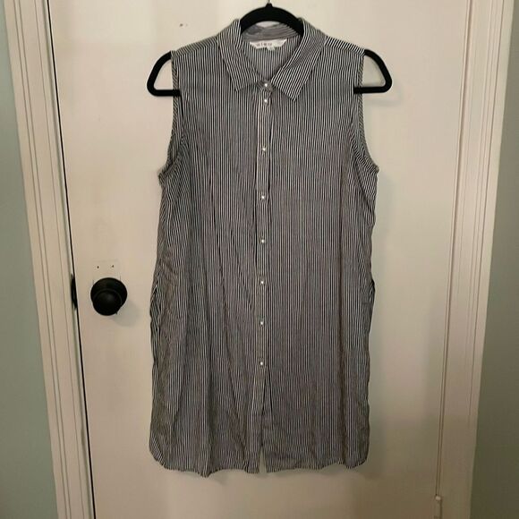 cleo Dresses & Skirts - Cleo Black and White Striped Mini Dress